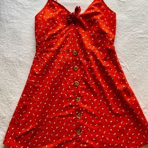 Red Summer Floral Dress